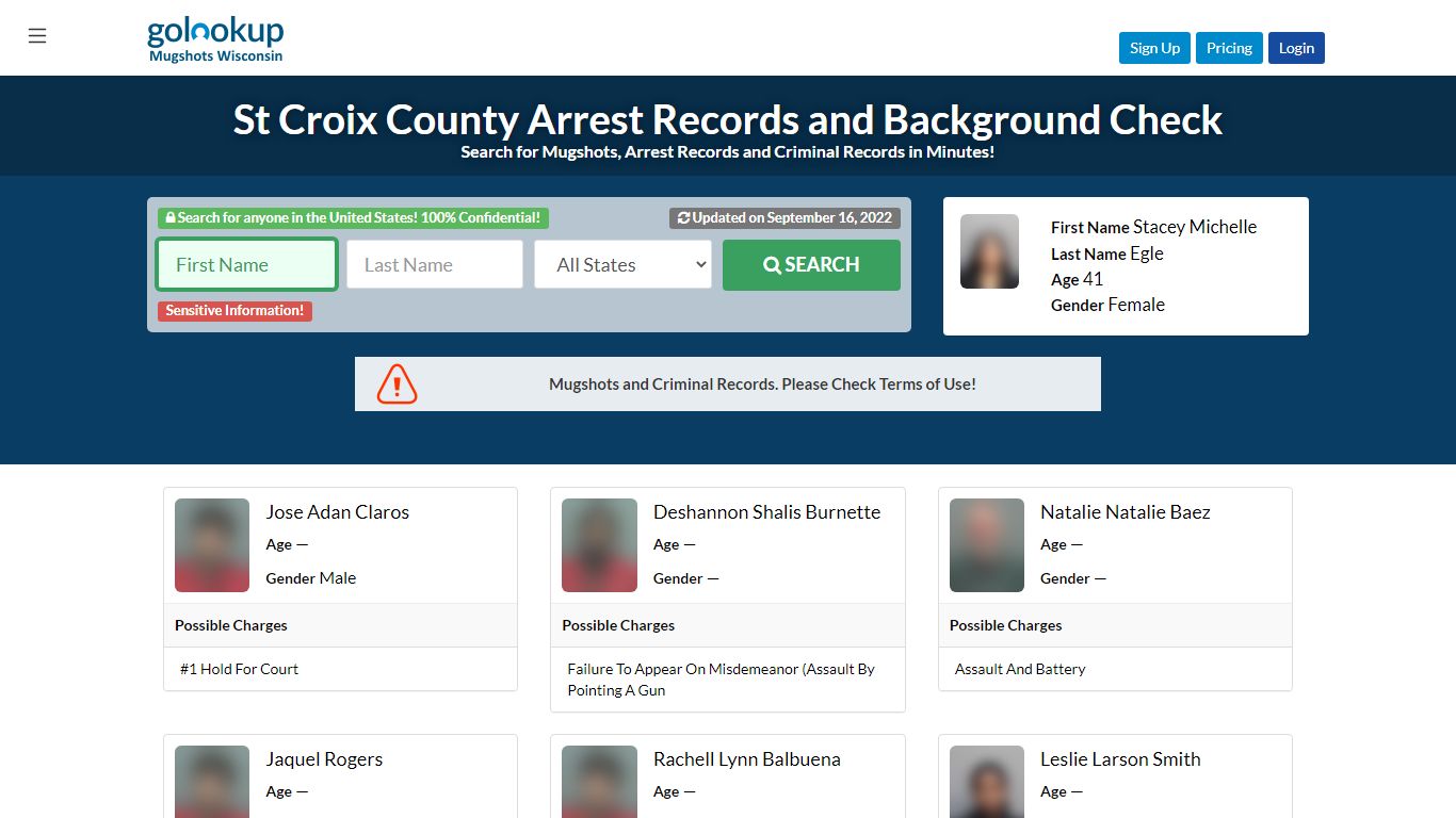 St Croix County Mugshots, St Croix County Arrest Records