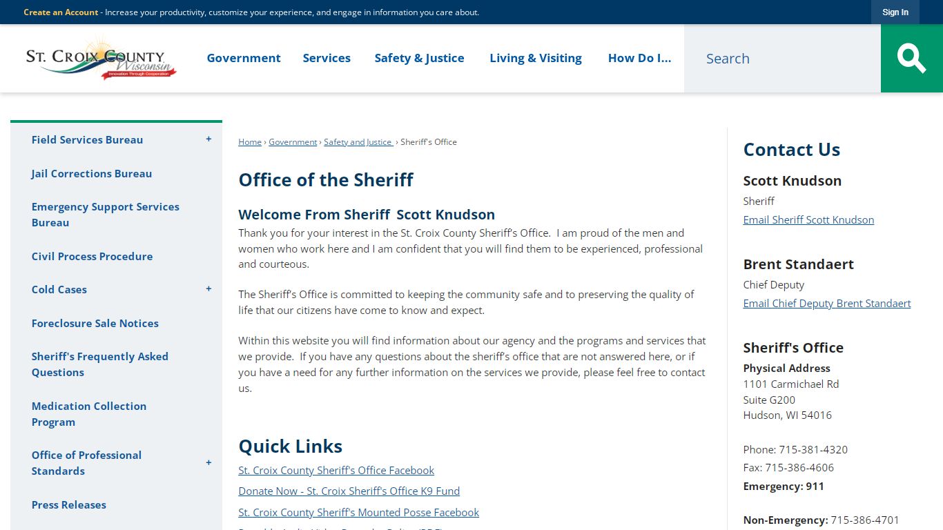 Office of the Sheriff | St. Croix County, WI